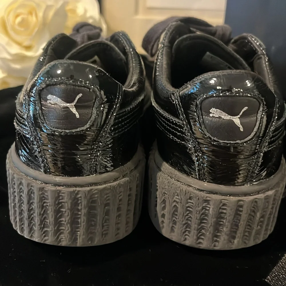 Puma x Fenty by Rihanna 'Creeper' Wrinkled Patent Leather Sneakers - sz 5.5 EUC